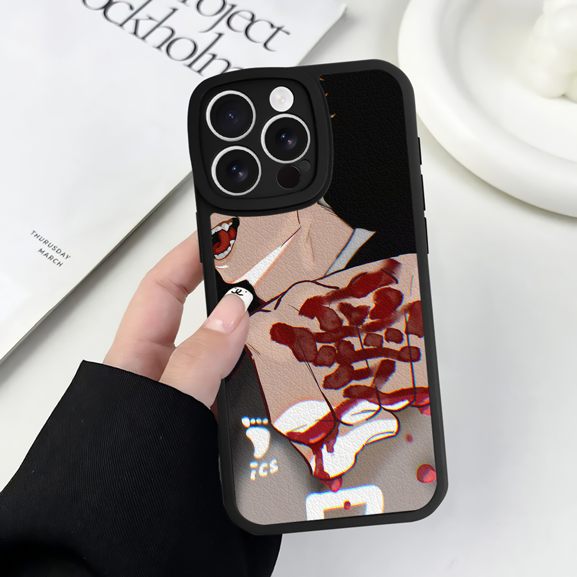 （画像用） ハイキュー!! Haikyu!! 【iPhone 16シリーズ対応】シリコンスマホケース（レザー調） 材質：シリコン